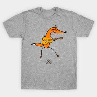 Clever guitarist fox T-Shirt